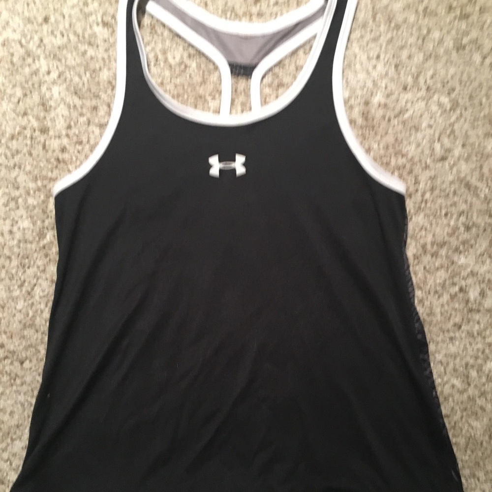 Under Armor Girls XL Tank Top Black rags Cut out